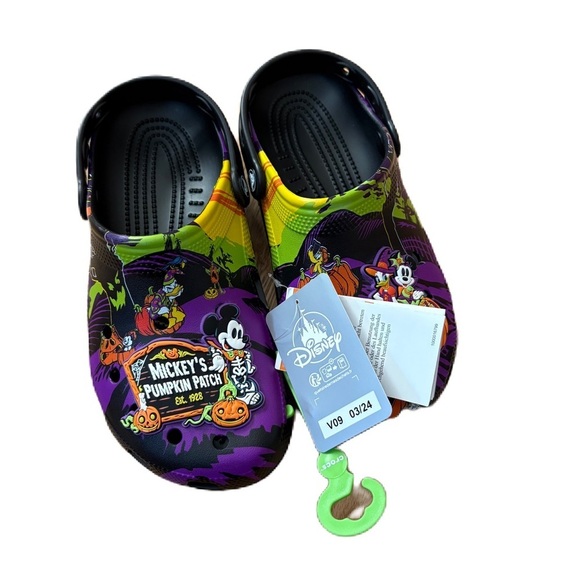 Disney Parks Halloween 2024 Mickey’s Pumpkin Patch Adult Clogs Crocs W9 M7 NEW - Picture 1 of 6